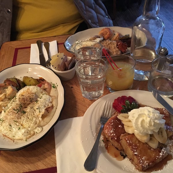 We had the French toast, the chicken fried chicken, and the shrimp and grits. All three dishes were delicious!  The first two were the best though!