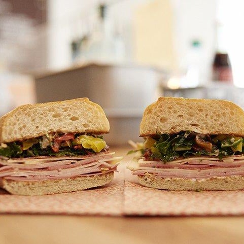 A visit here should include their version of an Italian sub (the European Combo), with hot salami, prosciutto cotto, mortadella, gruyere, red onion, kale and onion caper mayo.