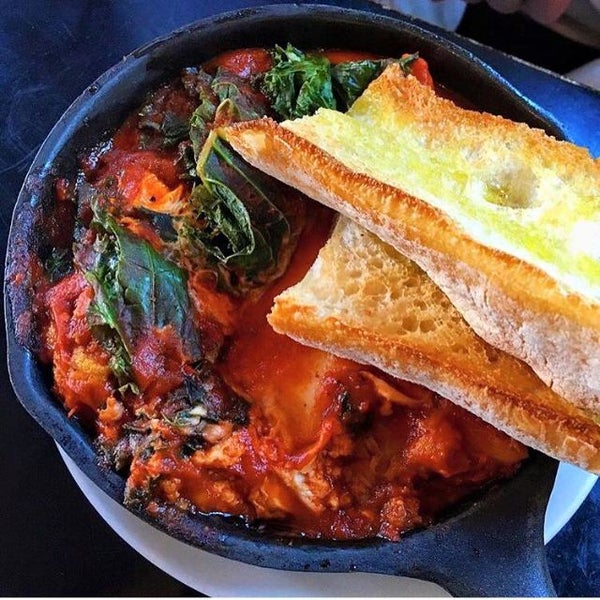 Chef Bahr Rapaport includes Spanish chorizo in his shakshuka because he "wanted to show how different flavors from around the Mediterranean can meld into one another."
