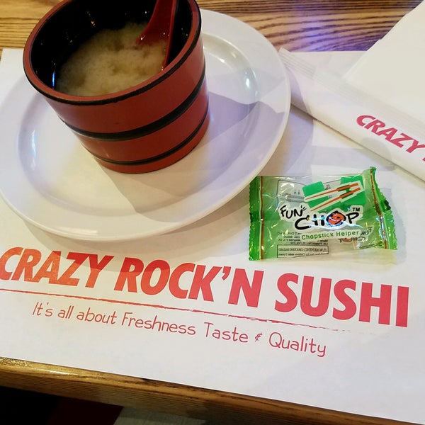 Photo taken at Crazy Rock&#39;N Sushi by Karina M. on 2/2/2017