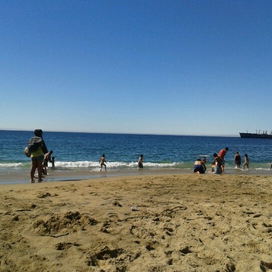 Photo taken at Playa Caleta Portales by Andres J. on 12/2/2012