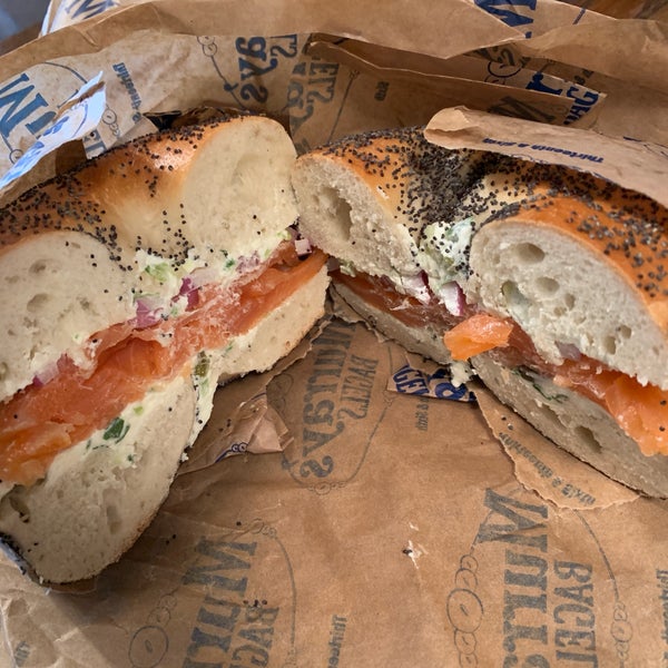 Photo taken at Murray&#39;s Bagels by Michal on 9/1/2019
