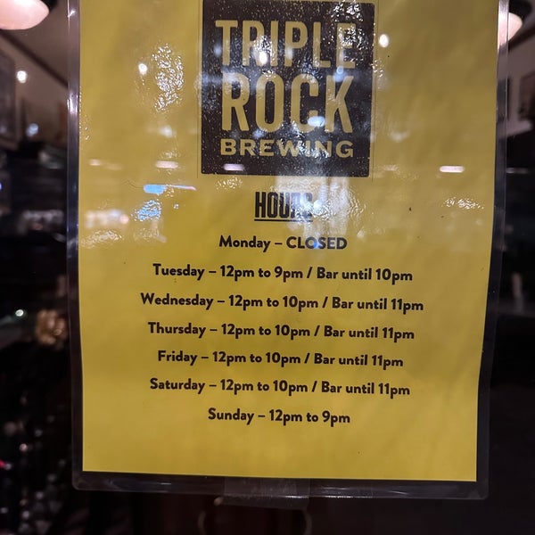 Photo prise au Triple Rock Brewing Co. par Sean R. le11/22/2022