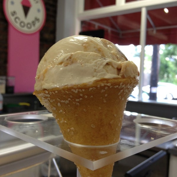 The pretzel cone is worth the $1 surcharge. It's sturdy and salty in the best way. Enjoy!