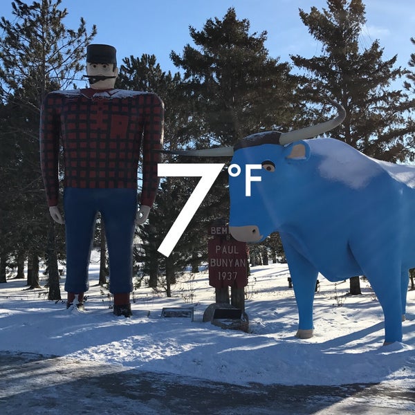 Photo taken at Paul Bunyan &amp; Babe The Blue Ox by Casper H. on 12/27/2016