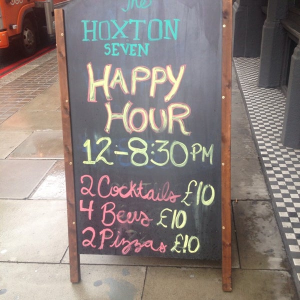 Our very special Happy Hour 12-8:30pm2 cocktails for £104 Beers for £102 Pizza for £10