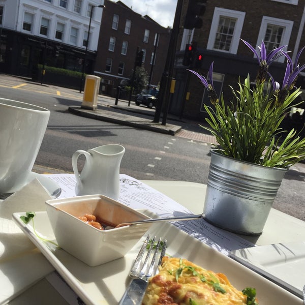 Nice clean food and good coffee - a couple of outside tables in the sun - Wi-Fi pw is bakerycakery
