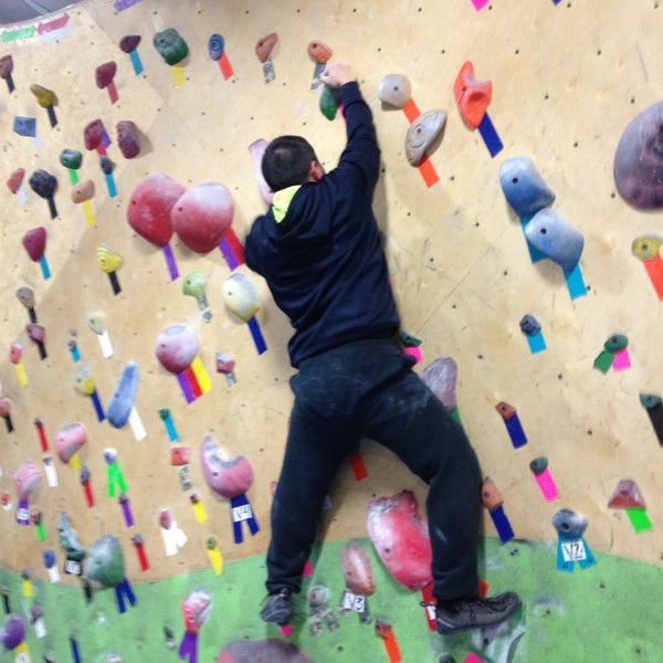 Photo taken at Brooklyn Boulders by Stella M. on 1/10/2013