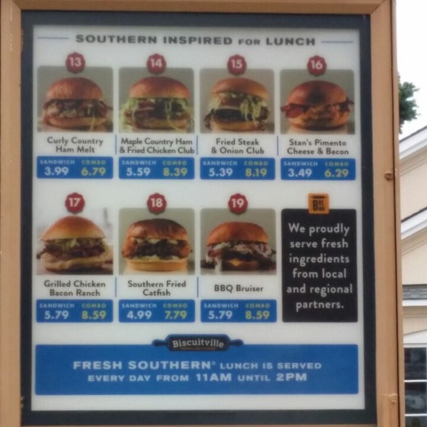 Biscuitville menu sale