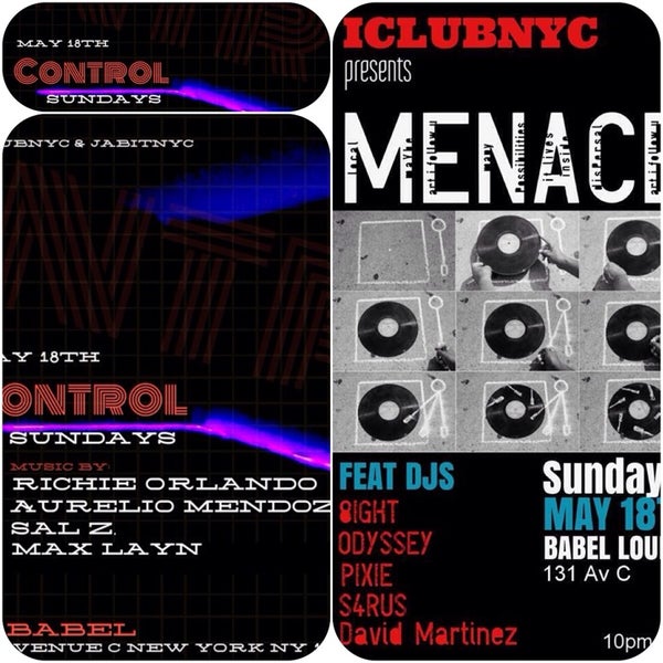 Tonight 10pm -4am  control room & menace room are open. W a big dj line up  as you see. Hookah special & bottle specials #iclubnycvip