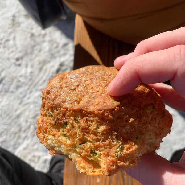 The cheddar jalapeño biscuit hits the spot