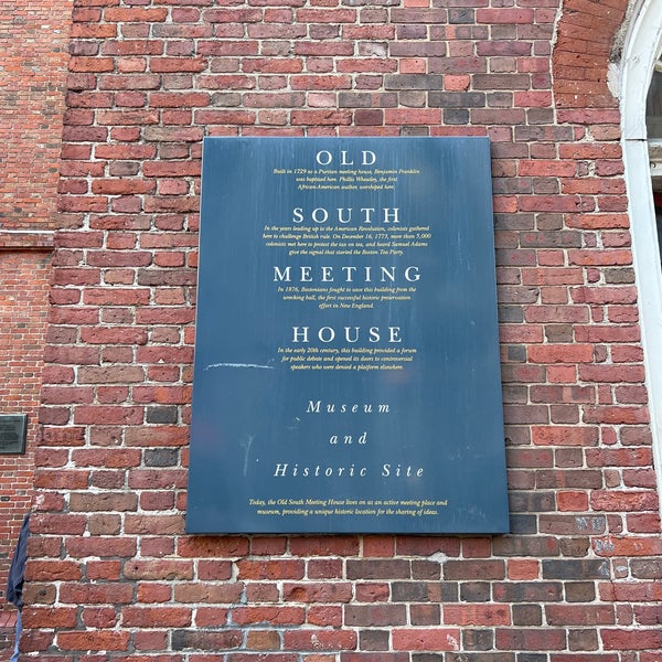 Photo taken at Old South Meeting House by Jason D. on 10/22/2022