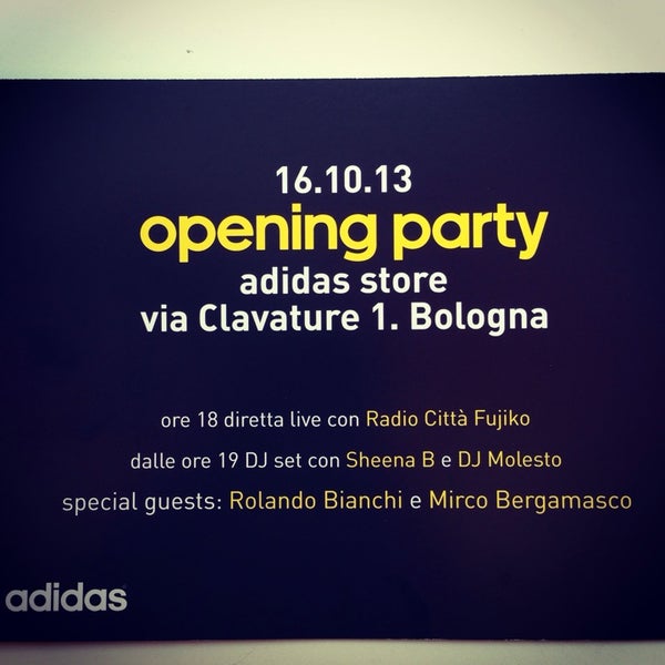 Adidas Opening Party - Piazza Maggiore - Via Clavature, 1