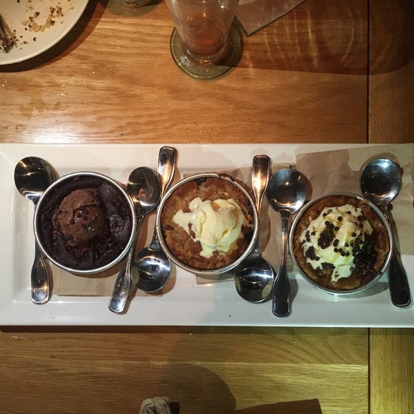 Try the triple choc pizookie. It’ll send you to heaven!