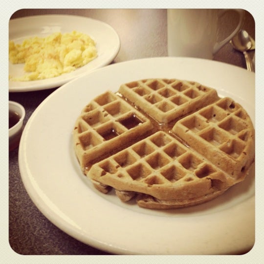Photo taken at Omelette &amp; Waffle Café by Alicia D. on 10/14/2012