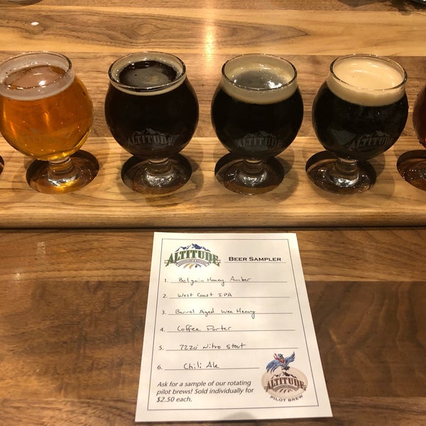 Photo taken at Altitude Chophouse &amp; Brewery by Avery J. on 4/10/2019
