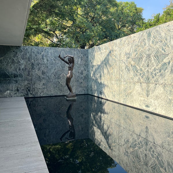Photo taken at Mies van der Rohe Pavilion by Olav A. W. on 10/8/2023