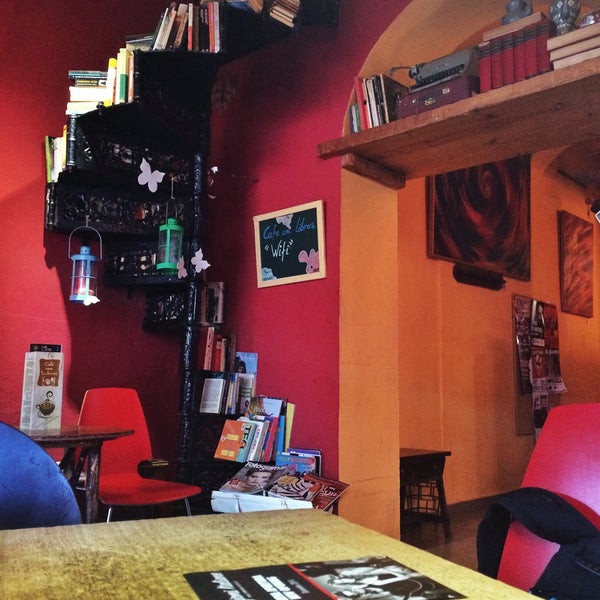 Photo taken at Café con Libros by Viki on 1/10/2015