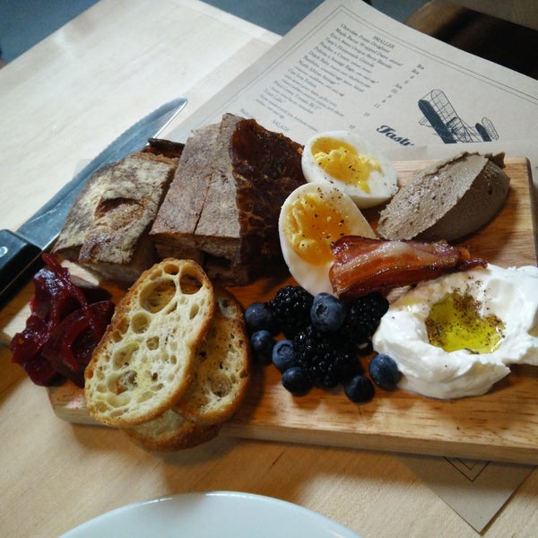 Try the breakfast board to sample their signature offerings.