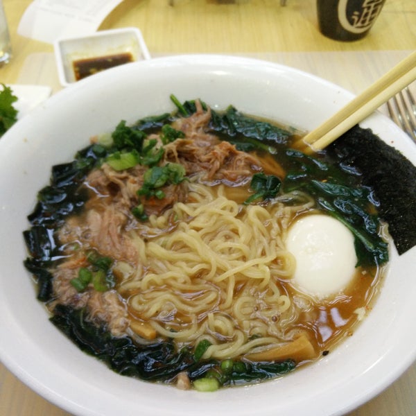 Pork ramen was pretty good for airport ramen. Buy a bottle of water for later because you'll be thirsty.