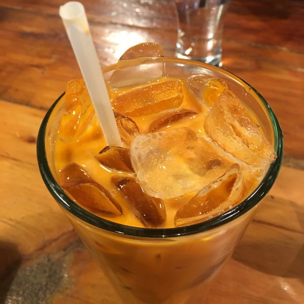 Amazing panang curry and Thai ice tea