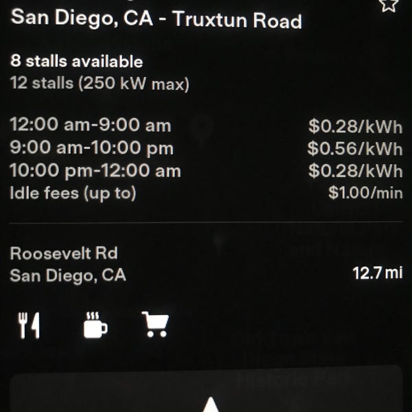 Tesla Supercharger Electric Vehicle Charging Station in San Diego