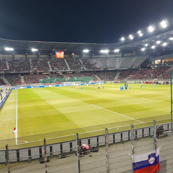 Photo taken at Wörthersee Stadion by Kristijan R. on 3/23/2018