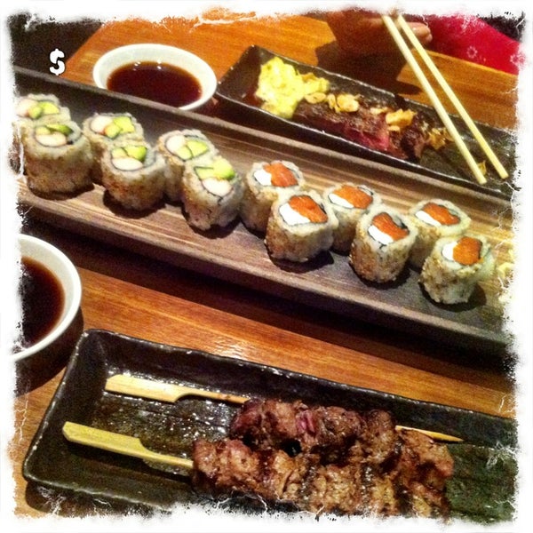Excellent sushi and meat! Good service. Clean and cosy.