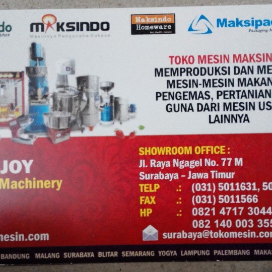 Photos At Toko Mesin Maksindo - Hardware Store In Surabaya