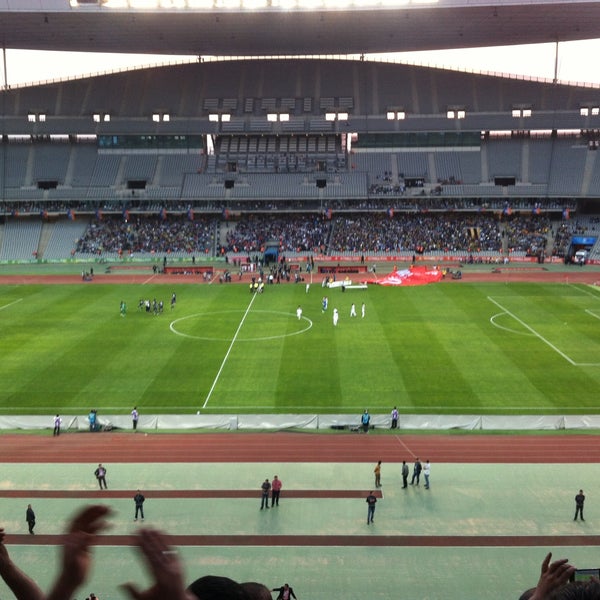 Photo taken at Atatürk Olympic Stadium by Alp E. on 5/5/2013