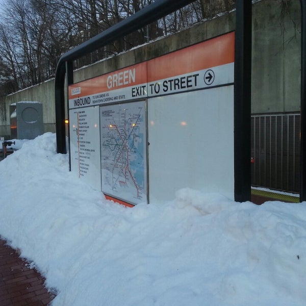 MBTA Green Street Station Jamaica Plain'de Metro İstasyonu