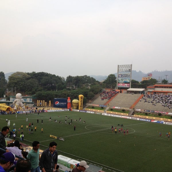 Photo taken at Estadio Cementos Progreso by Miguel E. on 4/7/2013