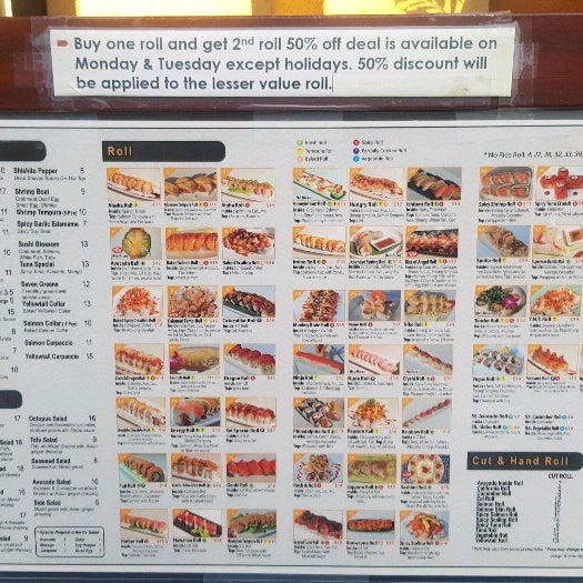 Niko sushi menu deals