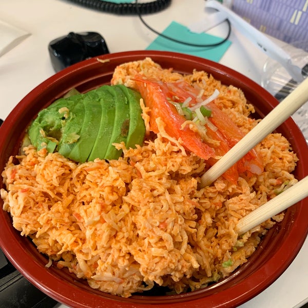 TNT bowl (spicy crab, veggies) with brown rice - so delicious!  I'm new to Red Bowls but already crave it! Definitely recommend.