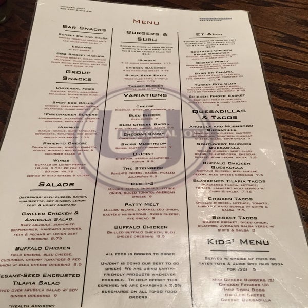 Universal Joint Menu >> Photos At Universal Joint Greenville Restaurant In Greenville Universal Joint Menu >> Photos At Universal Joint Greenville Restaurant In Greenville
