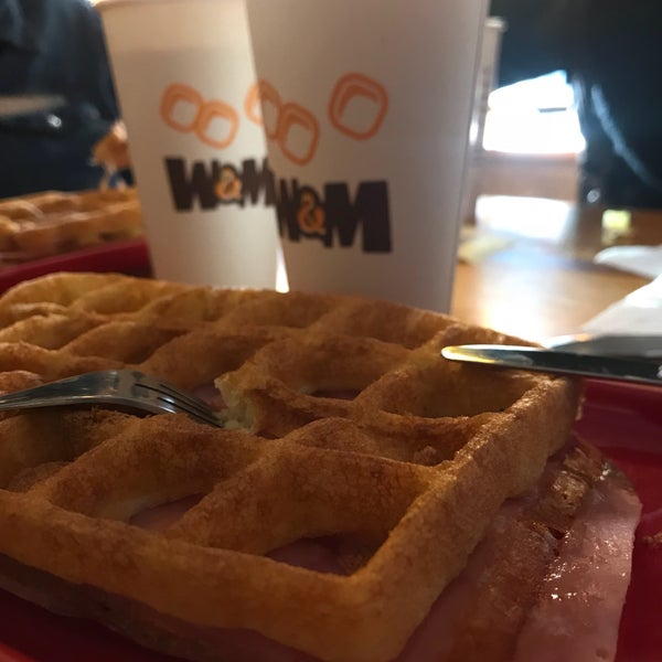 Photo taken at W&amp;M Waffles &amp; More by Vickynita R. on 5/9/2018