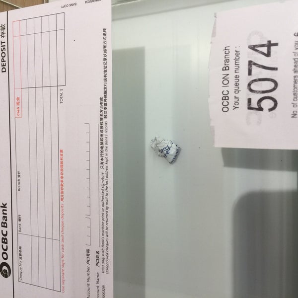 Ocbc Cheque Deposit Ocbc Cheque Deposit