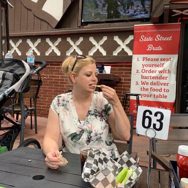 Photo taken at State Street Brats by The Hair Product influencer on 7/15/2019