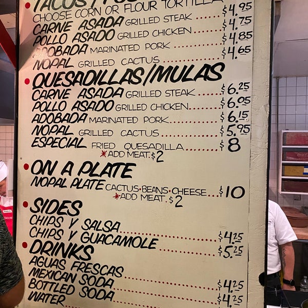 Simple menu/pricelist. We stuck to tacos, since that’s what they are popular for