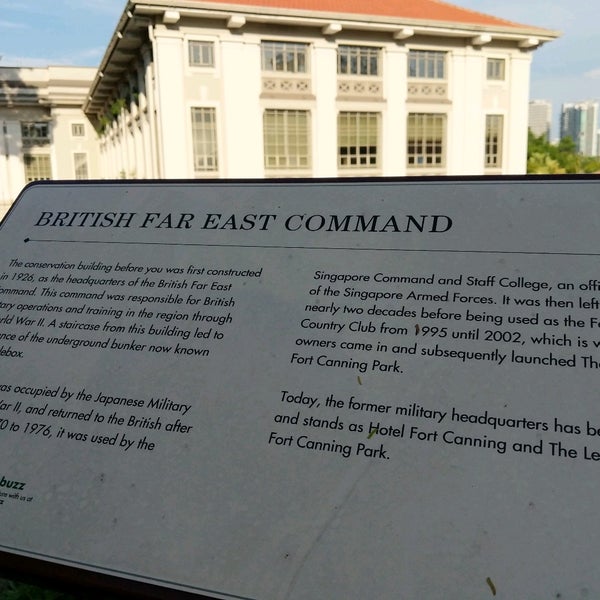 The hotel occupies the restoration of what was once the British Far East Command HQ