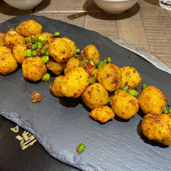 Fried Mini Potatoes ($12.80). One of the least spicy dishes, these small-sized potatoes are fried with chilli peppers, and then topped with chilli flakes. Easy to snack on