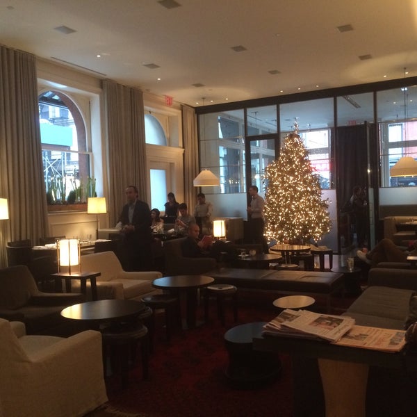 Photo taken at Mercer Hotel by Lindsey K. on 12/20/2014
