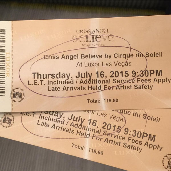 7/17/2015 tarihinde Andy L.ziyaretçi tarafından CRISS ANGEL Believe'de çekilen fotoğraf