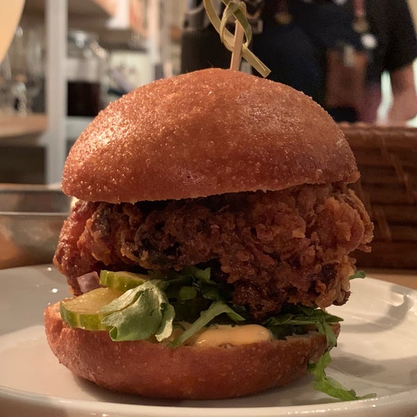 Best fried chicken bao sandwich