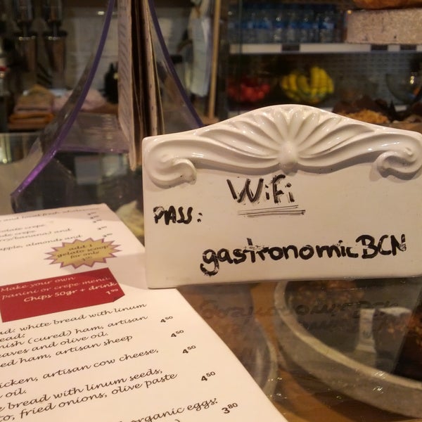 Don't know how often the WIFI-password changes, but currently it seems to be: gastronomicBCN