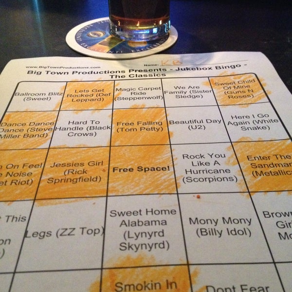 Choose a beer from one of Growlers' 20 taps! There's musical bingo on Wednesday nights, and you can win a beer for every row you score.