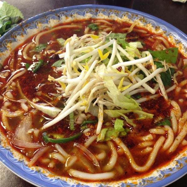Shrimp and squid spicy noodle soup!