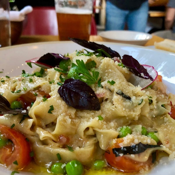 The fresh pappardelle is a perfect sharing plate, but why bother sharing when you could make it your entrée for a perfect solo al fresco dinner?