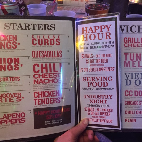 The menu is printed with huge letters to make it easier for the drunks. So many good fried drunk snacks!