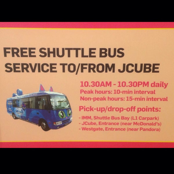 IMM/JCube/Westgate Shuttle Bus (Now Closed) Jurong East 3 tips
